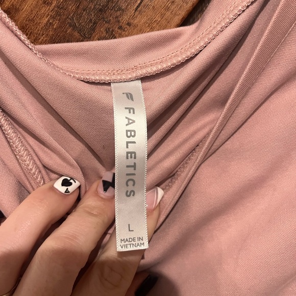 Fabletics Womens Terra pink‎ eco sleek boat neck pull over size L EUC - Picture 4 of 7